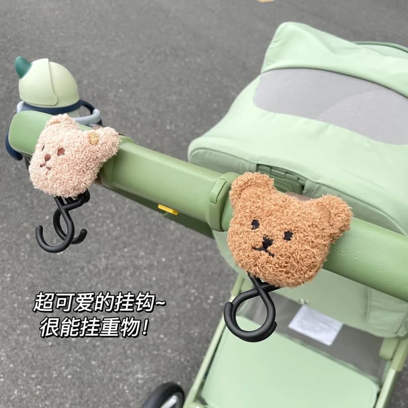 Coreano coreano ins estilo carrinho de bebê gancho mãe bebê mochila andando bebê ferramenta útil carrinho bebê urso cabe