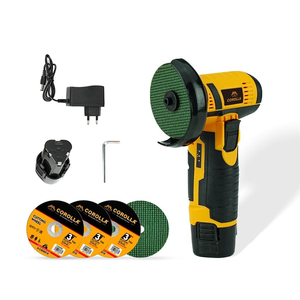 Esmerilhadeira Angular SEM FIO 12V Recarregável 75mm-Portátil  para Corte de Mármore  Granito e Cerâmica  Com Bateria
