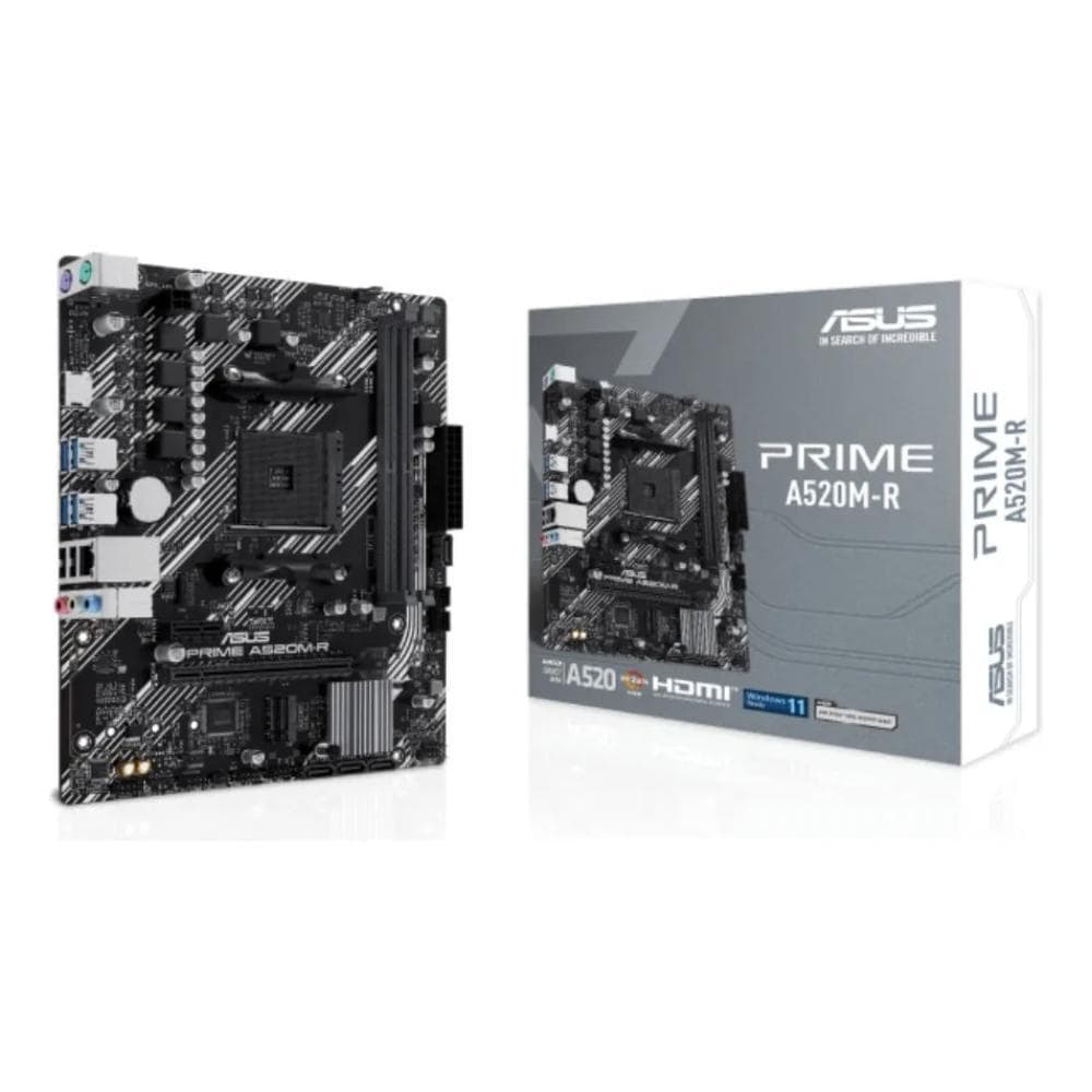 Placa Mãe ASUS PRIME A520M-R, AM4, DDR4, Micro ATX, 90MB1H60-M0EAY0