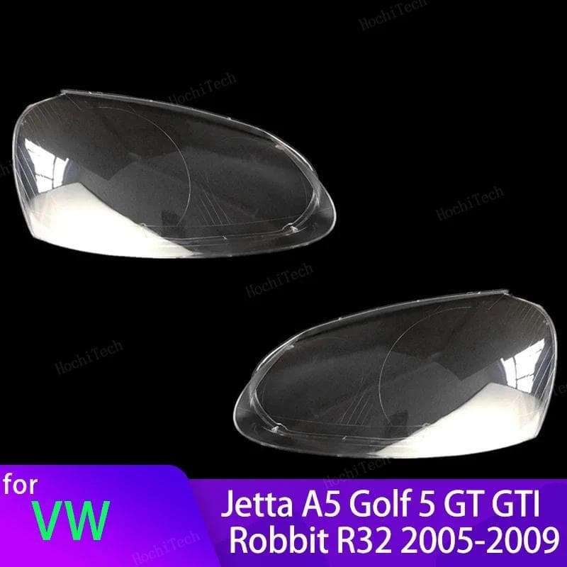 Carcaça Transparente Faróis Dianteiros Lente Escudo Vidro Lampcover Cabeça Luzes Capa Para VW Golf 5 MK 5 Jetta A5 GT GT