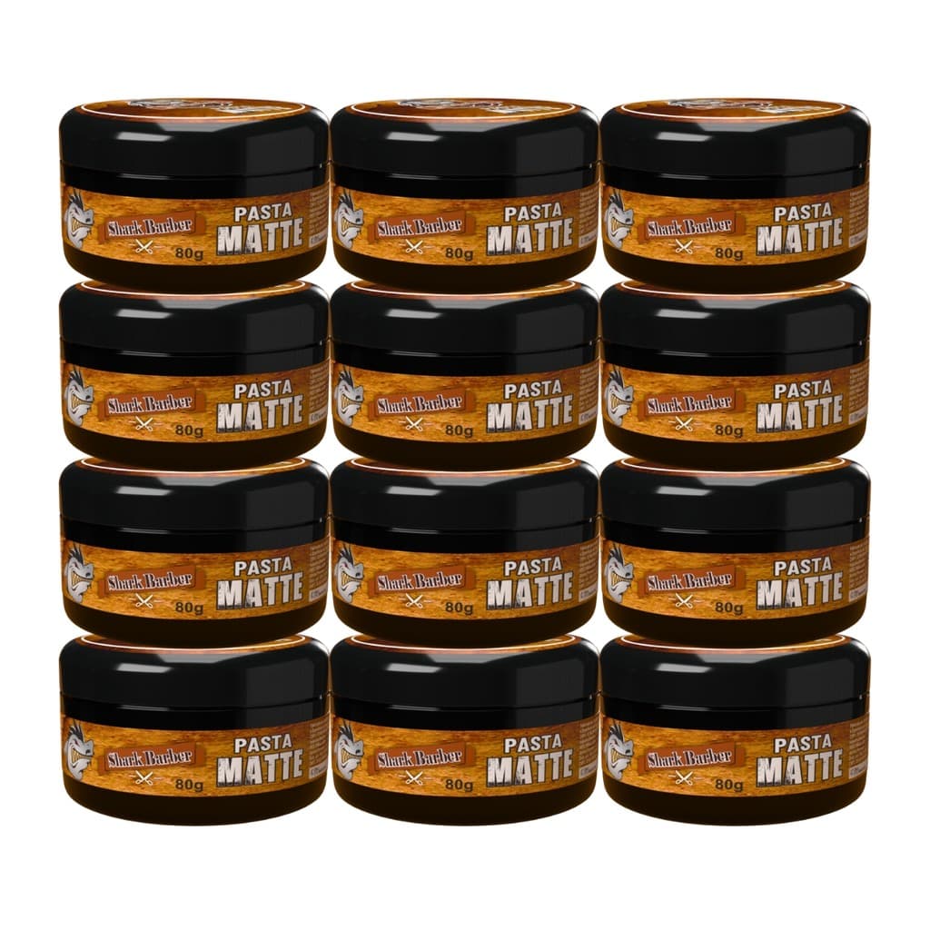 KIT C/12 UN PASTA MATTE SHARK BARBER 80G
