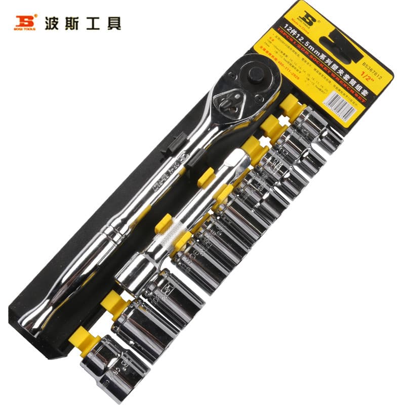 Ferramentas persas para reparo de automóveis, 12 peças, 12.5MM, série métrica hexagonal, conjunto de manga de clipe de p