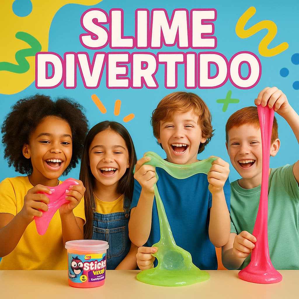 Geleca Slime Massinha Sensorial Infantil Glitter Colorida Não Tóxica Educativo Brinquedo Criança