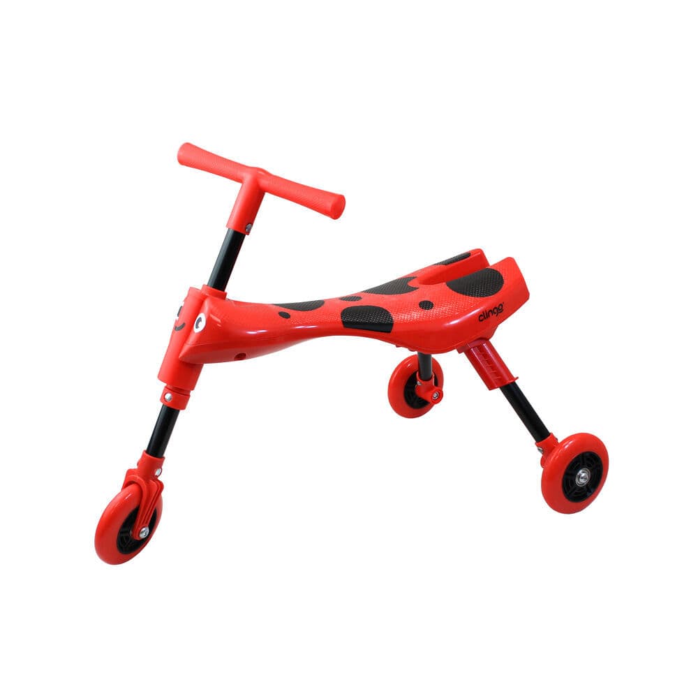 Triciclo Infantil Dobrável Clingo Vermelho/Preto