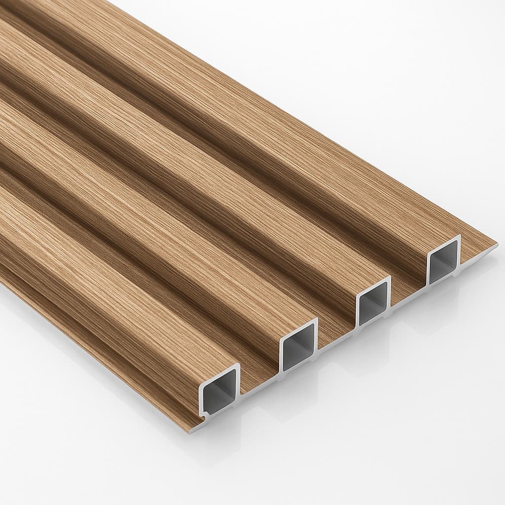 Painel Ripado Luxo PVC | Freijó Carvalho Lisboa | 1,00m x 15,5cm | Revestimento Interno Premium
