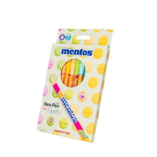 HIDROGRAFICA NEO PEN GIGANTE MENTOS C/12 CORES PASTEIS