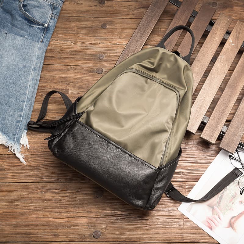 King e Rika Novo Estilo Oxford Pano Mochila Feminina Versão Coreana Contraste Cor Simples Casual Nylon com Mochila de Co