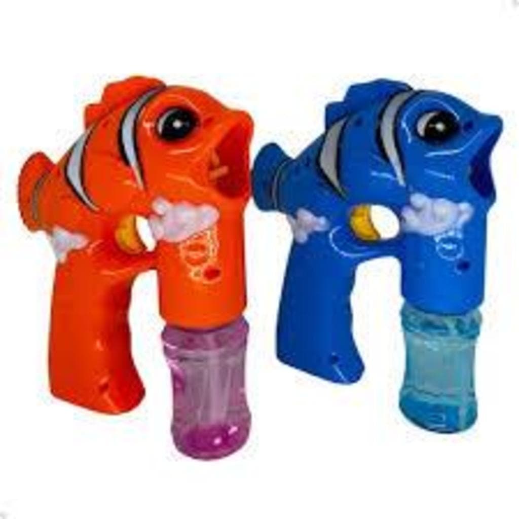 kit com 10 Pistola Maquina Lança Bolhas de sabão Peixinho Nemo/Golfinho Com 2 Refill