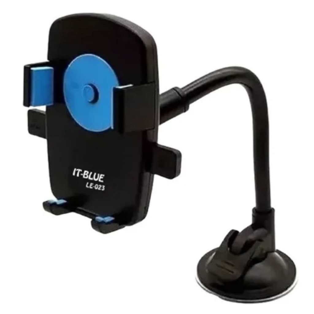 Suporte para celular veicular Ventosa Ajustável 360° IT Blue LE-023 Fixação vidro de carro Gps Mapas Porta Smartphone