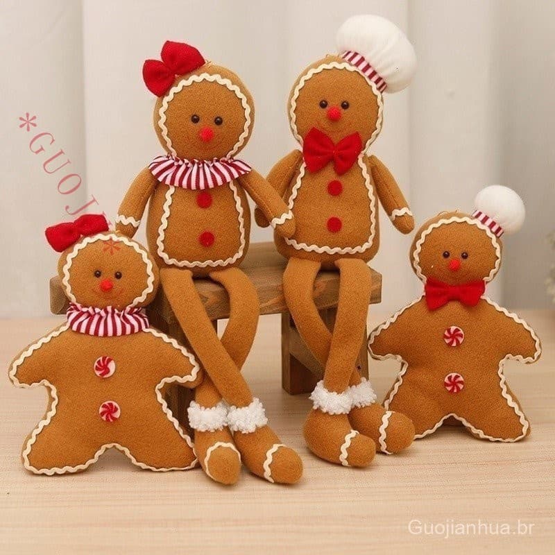 GUOJH Natal Gingerbread homem decoração atmosférica Boneca festiva presente