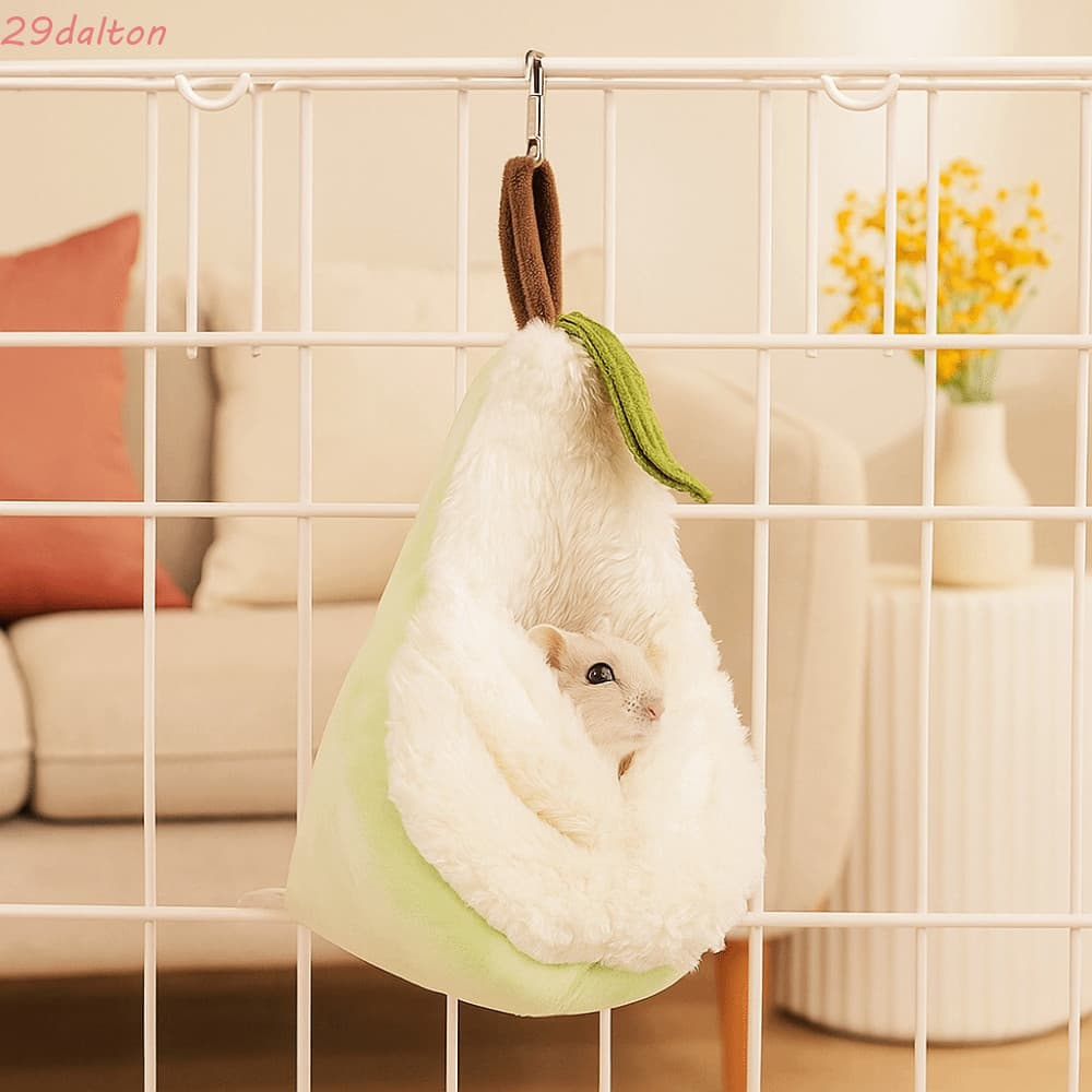 Rede De Hamster DALTON , Cama De Bolsa Quente De Pelúcia , Cesta Suspensa Em Formato De Pêra Macia E Confortável Esconde