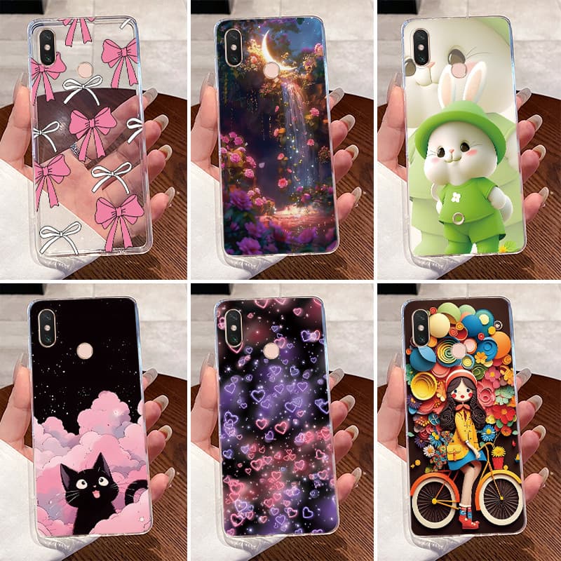 Para Xiaomi Mi Max 3 Mix 2s Caso Claro Luxo Bonito Amor Coelho Engraçado Macio Silicone Capa Traseira Max3 Mix2s De Tele