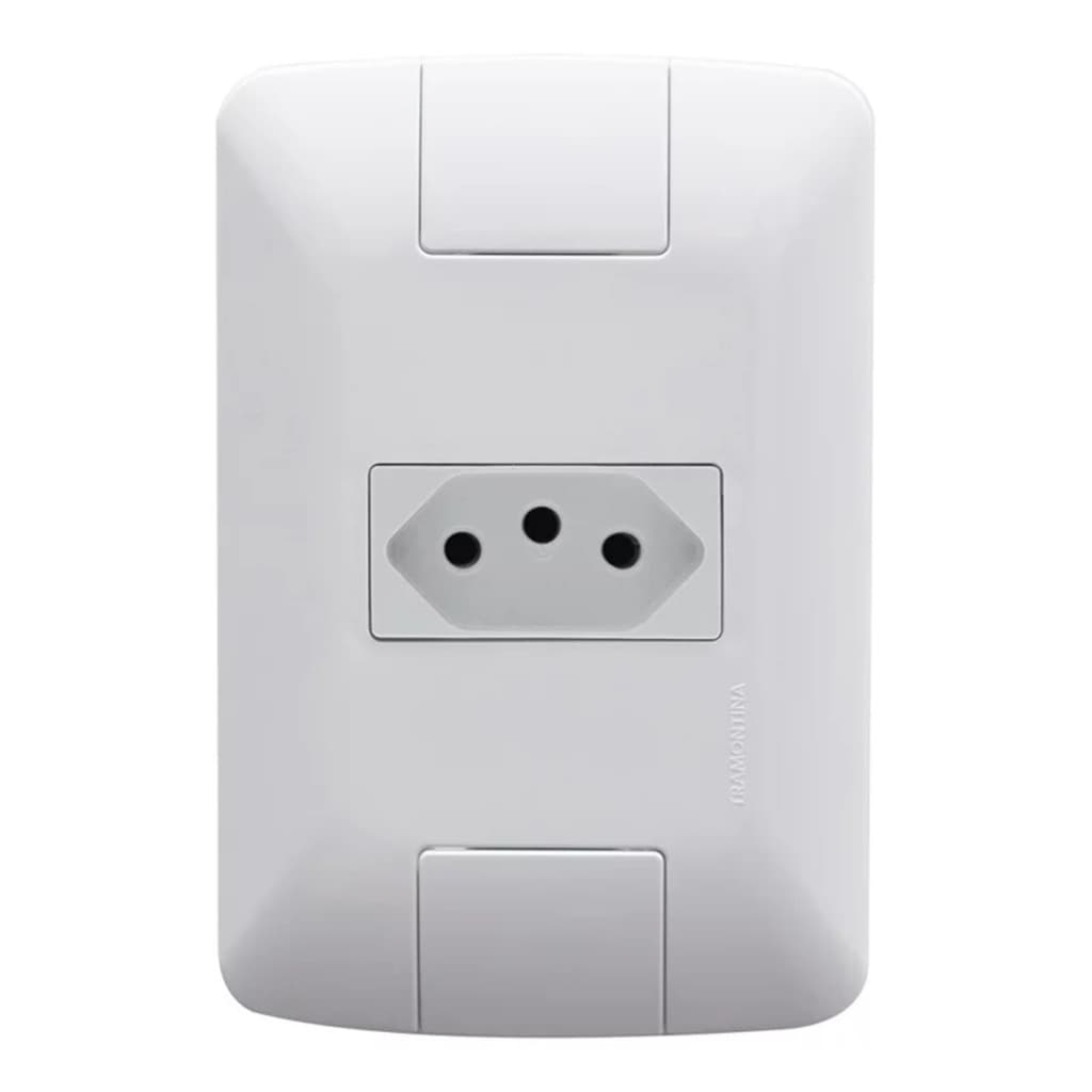 CONJUNTO TOMADA TRAMONTINA ARIA 2P+T BRANCA 20A/250V - 57241/013