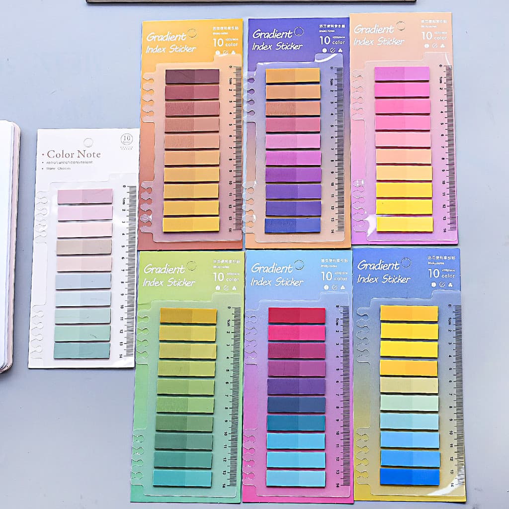 Morandi Color pet Notes Notas de índice transparente adesivas para notas