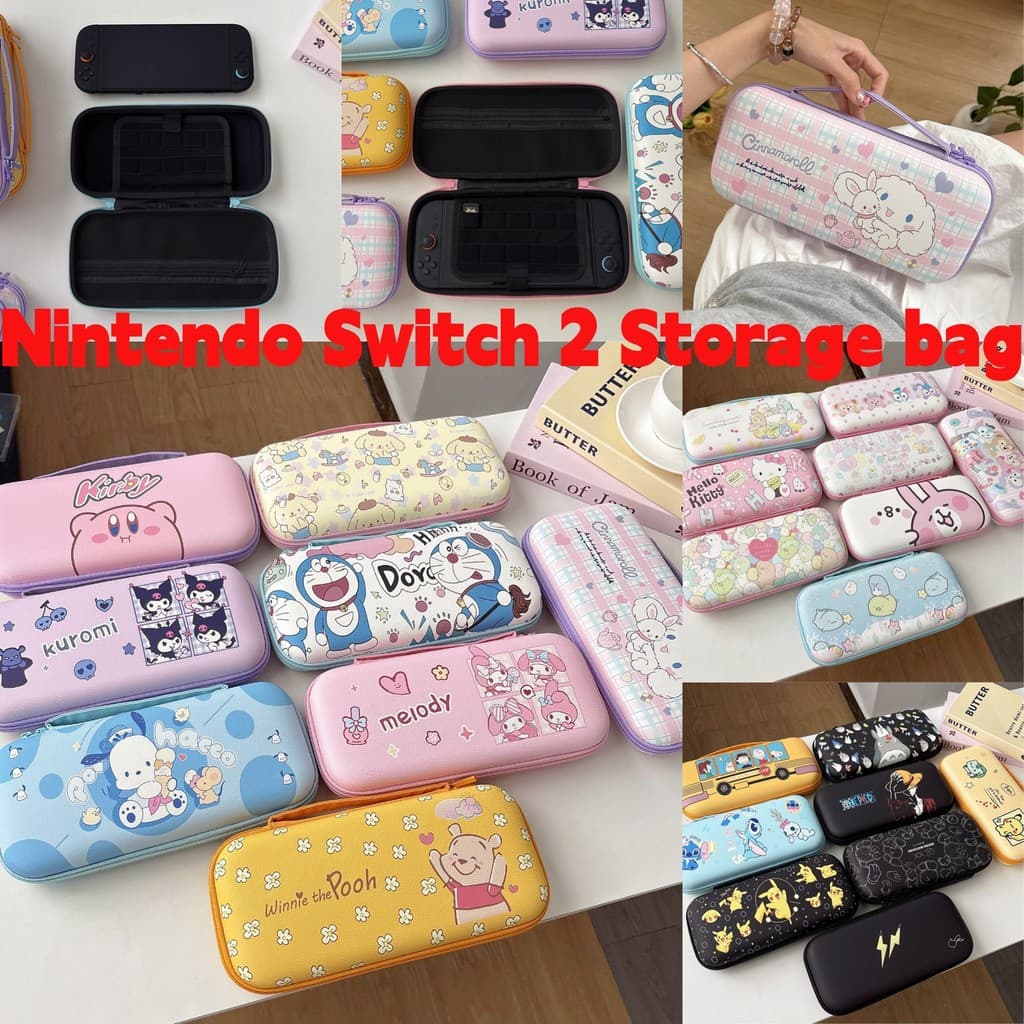 Novo Para 2025 Nintendo Switch 2 Bolsa OLED À Prova De Choque Caso Protetor Dos Desenhos Animados Bonito Pokémon Pikachu