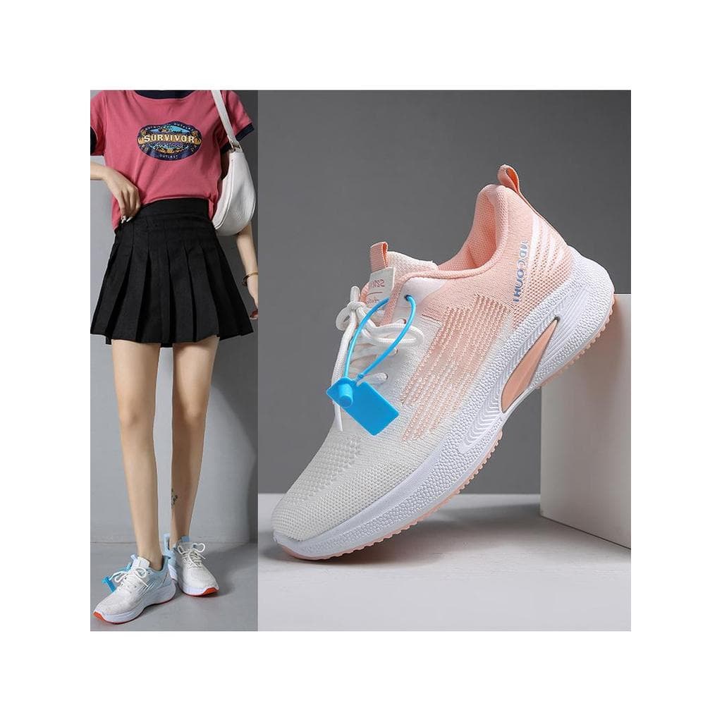 Tênis de corrida feminino leve com absorção de choque, estudantes do ensino médio, sola macia, Super macio, esportivo, u