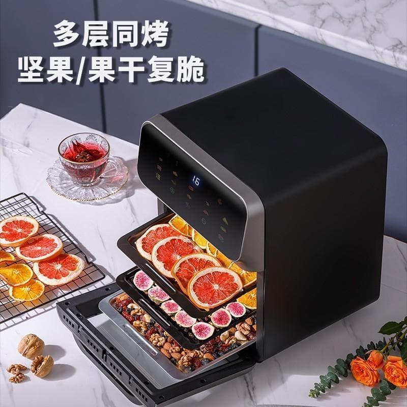 Fritadeira de ar para forno 110V220v, máquina multifuncional, multicamadas, Visual, inteligente, grande capacidade, padr