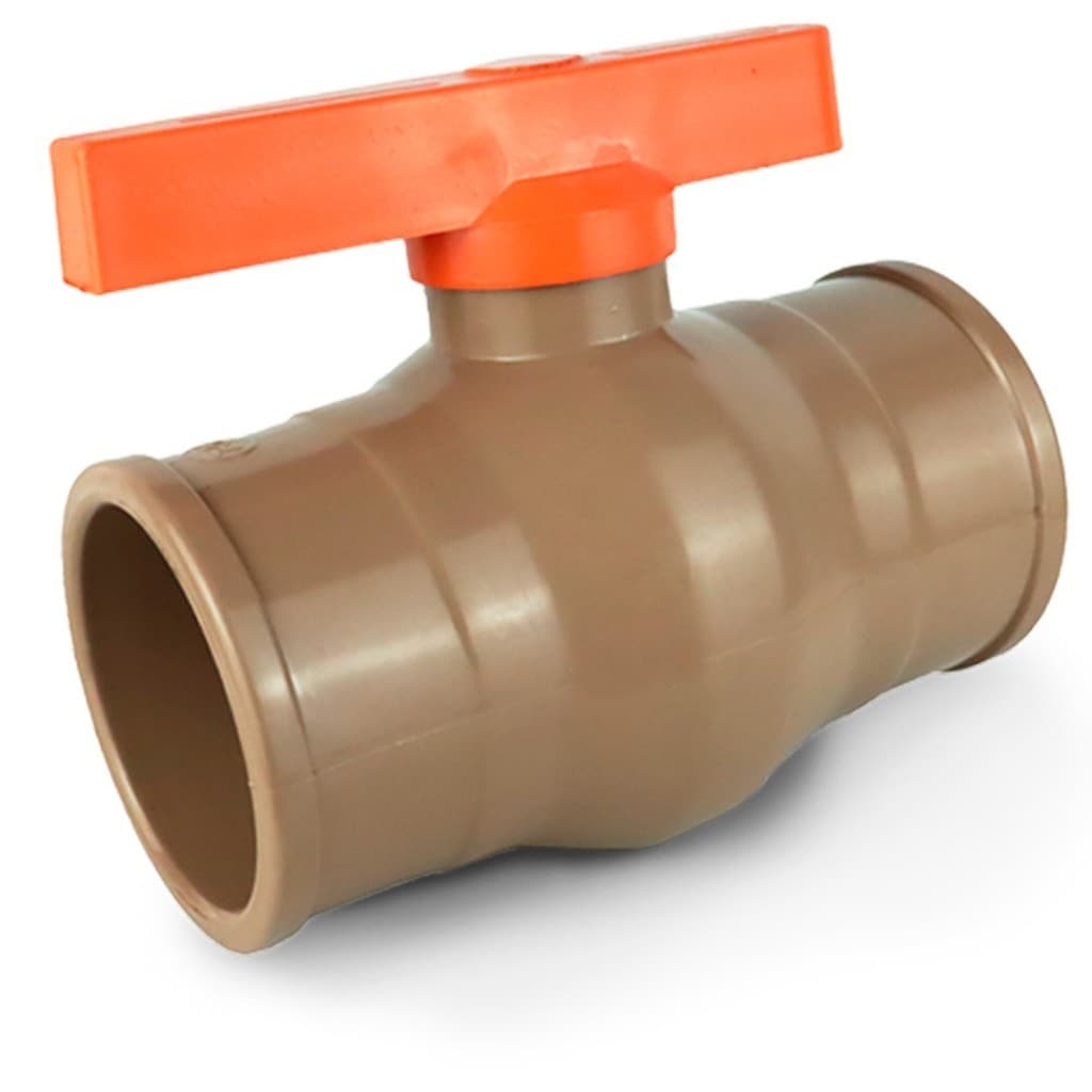 Registro De Esfera Soldável marrom Pvc 25/50mm