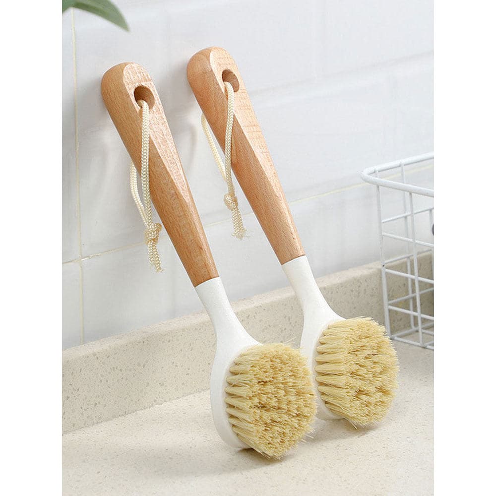 Escova de panela Escova de cozinha doméstica Pote de lavar louça Ferramenta útil Pote de lavagem Escova de óleo antiader