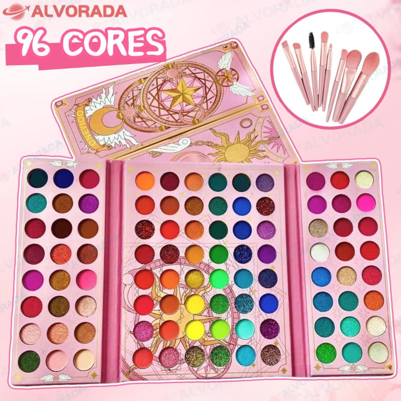 Paleta De Sombra De Olho Em 96 Cores Perolada / Fosca / Com Glitter / Longa Duração expirado até pelo menos 2029-AL