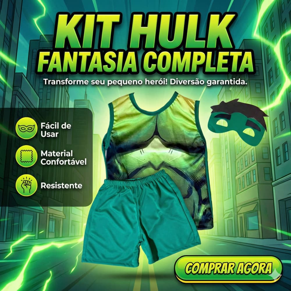 Fantasia Infantil Hulk G