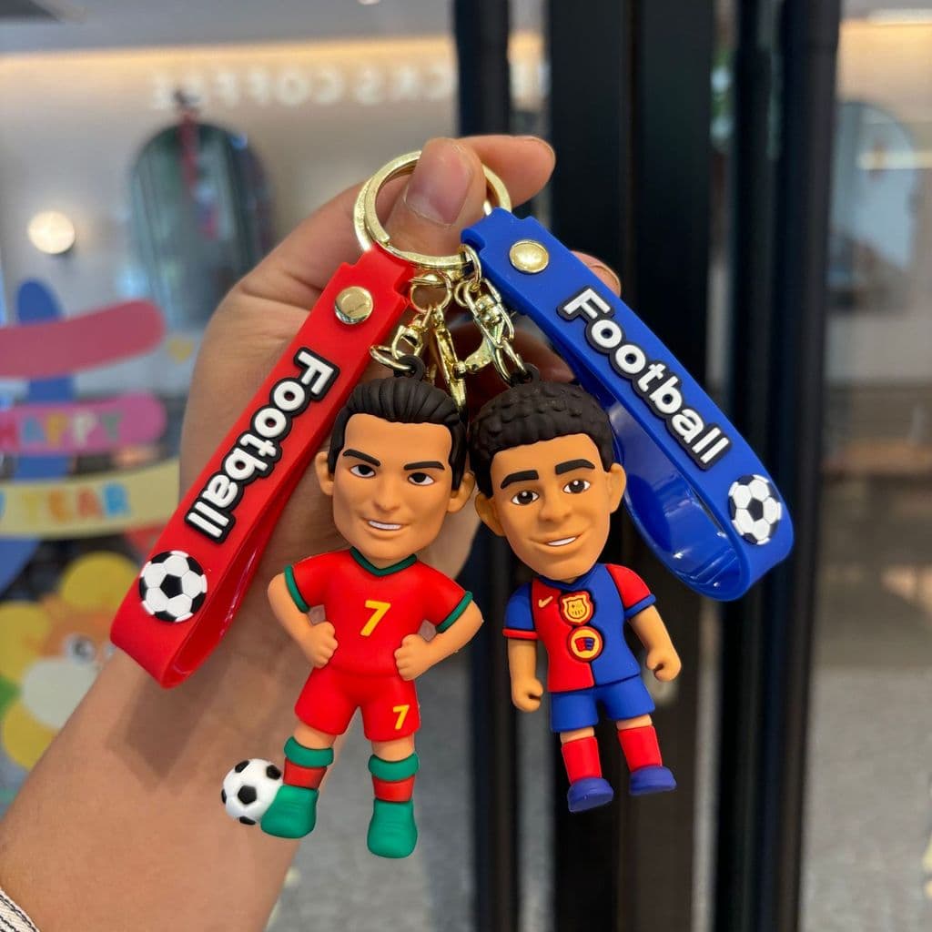 Chaveiro com modelo do personagem estrela da Copa do Mundo Messi, figura tridimensional requintada, Cristiano Ronaldo, p