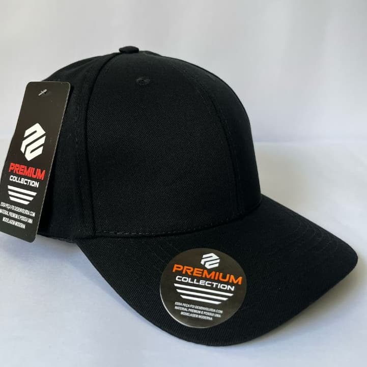 Boné preto básico modelo baseball snapback masculino feminino