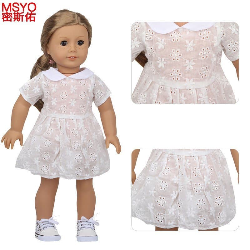 Vestido de tule branco com flocos de neve para boneca American Girl de 18 polegadas, nova roupa de boneca em alta demand