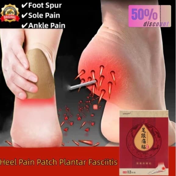 12 Pçs/1 Caixa Remendo De Alívio Da Dor No Calcanhar Fasciite Plantar Esporão Fascial Osso Remoção Espinho Inflamação Te
