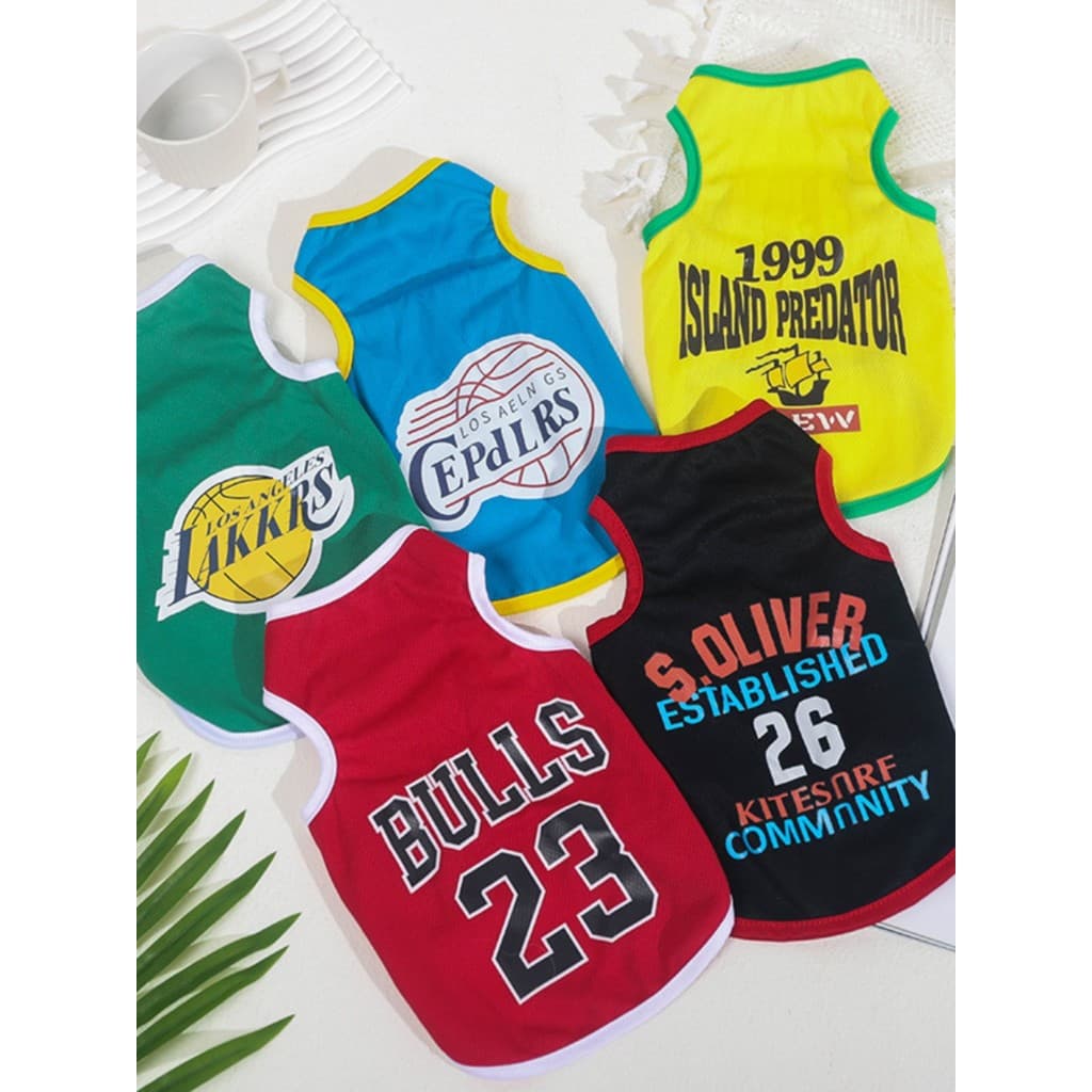Uniforme de basquete respirável para animais de estimação, novo estilo, roupas para animais de estimação, roupas de seca