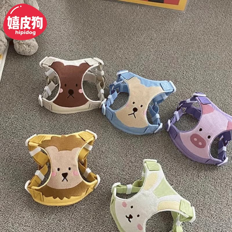 Coleira para cachorro, cinta peitoral, coleira para cachorro, pelúcia, filhotes pequenos, passeio, cachorro, caminhada,