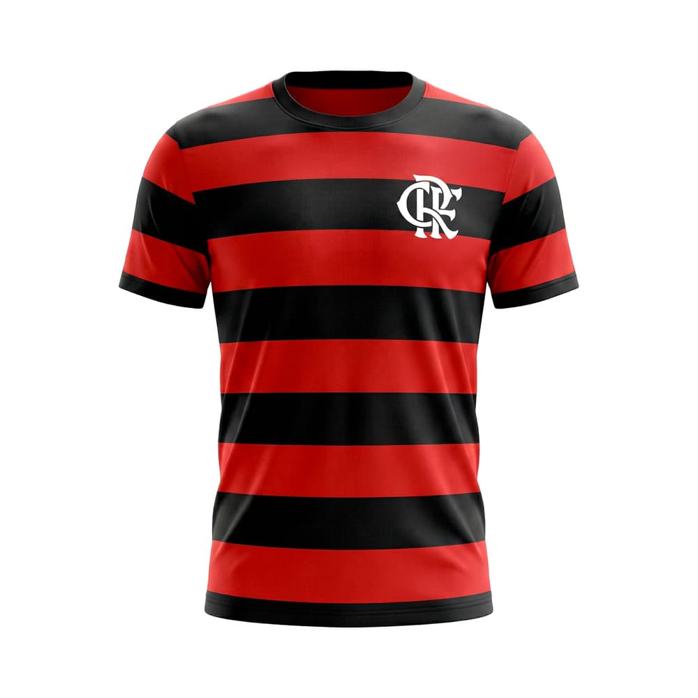 Camisa Do Flamengo Masculina Home Listrada Vermelho Preto CRF
