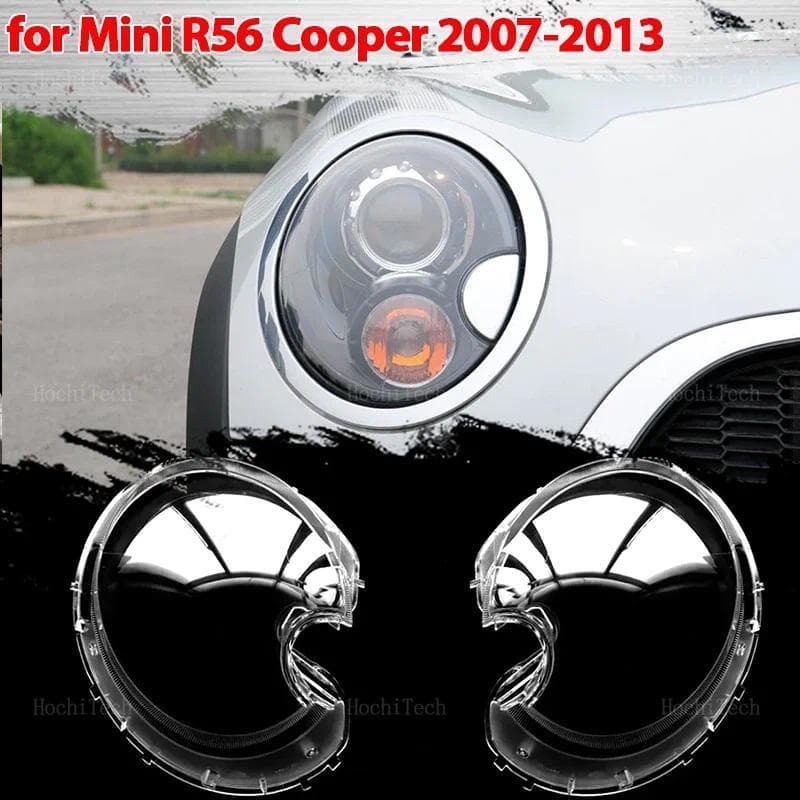 Para Mini R56 Cooper 2007-2013 Tampa Da Lente Do Farol Carro Transparente Cabeça Luz Lâmpada Escudo Proteção De