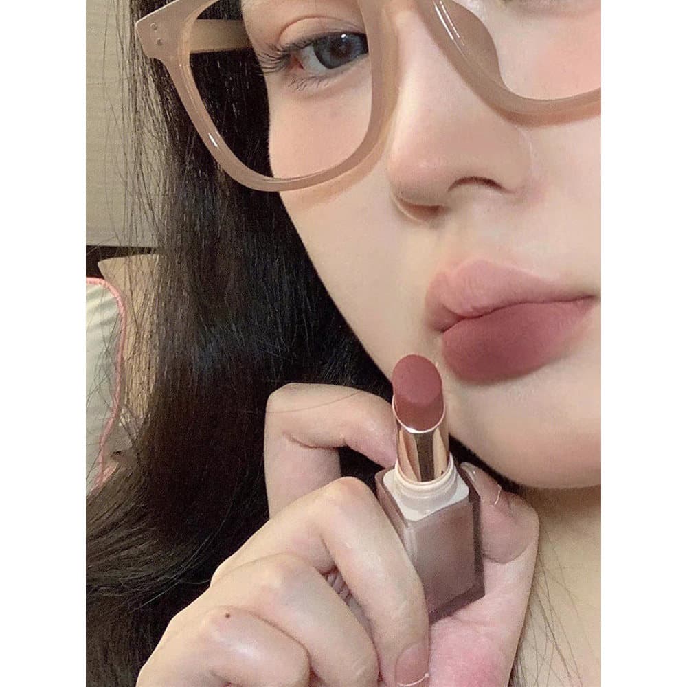 Joocyee batom de cor fermentada em pó névoa 117 cardamomo eco 124 cristal congelado brilho labial 122 chá grátis marrom