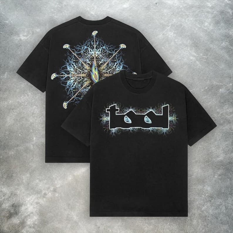 Music.Soul Camiseta Unissex TOOL Banda Metal Estampa Vintage Tour 1995 Confortavel Autentica Estilosa Retrô