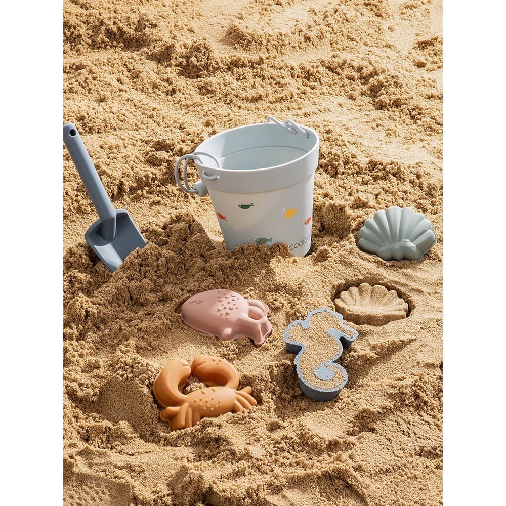 Coolable crianças brinquedos de praia jogar balde de areia ferramenta de escavação de areia pá de Silicone crianças bebê