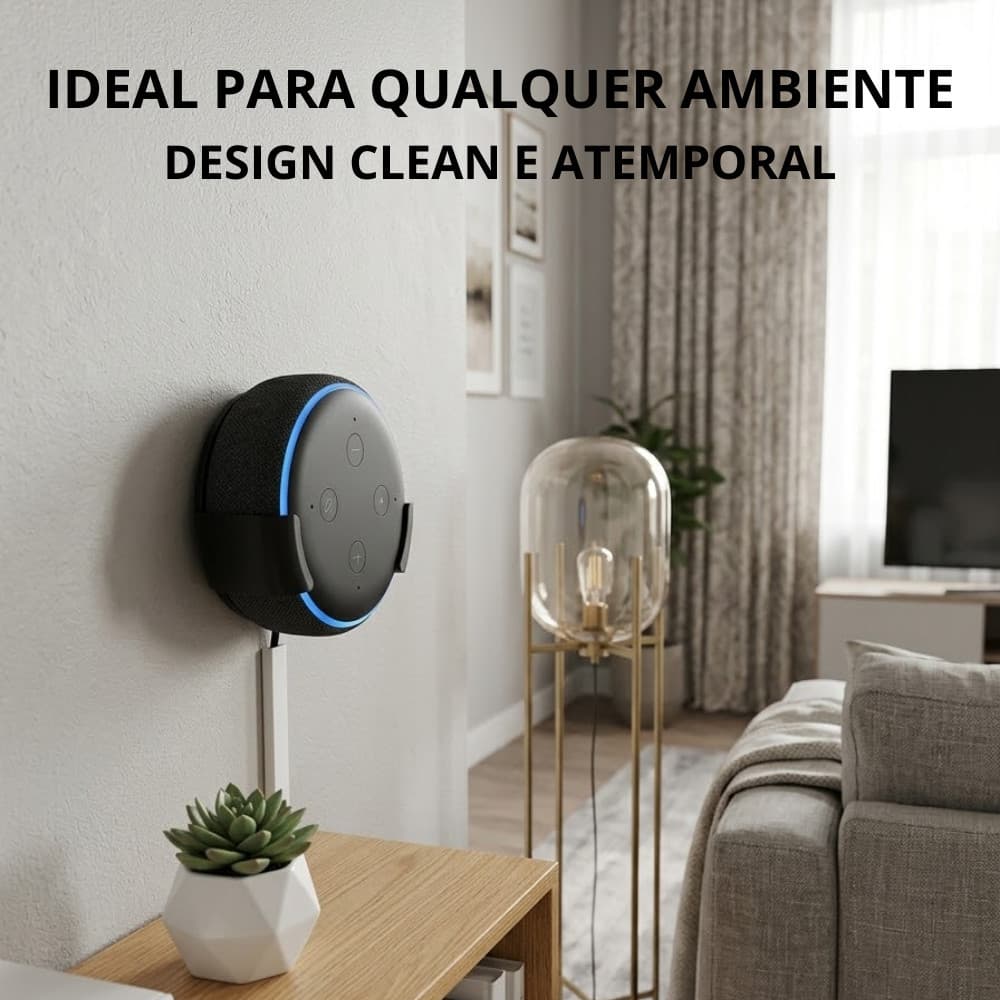 Suporte para Alexa Echo Dot 3 Geração Parede Base Fixador Smart Speaker Organizador