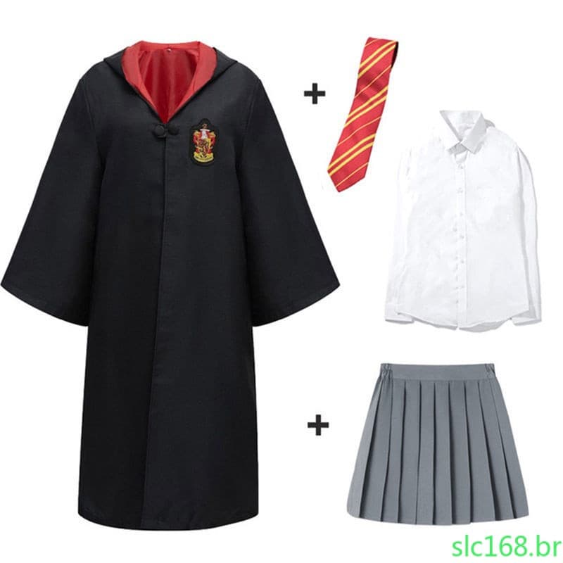 Uniforme Escolar Adulto Crianças Hufflepuft Sonserina Hermione Traje 026 E1VQ