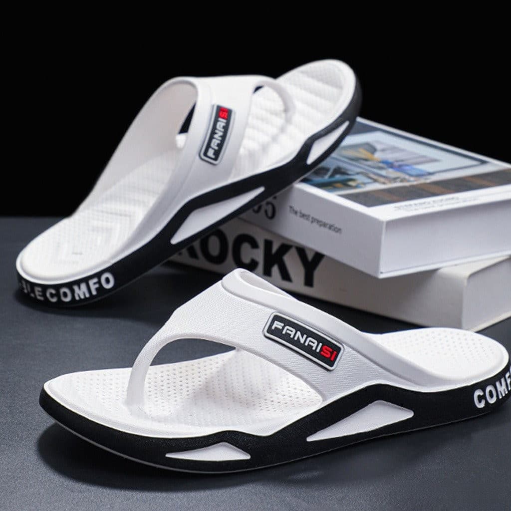 Chinelos De Verão Masculinos Sandálias Ao Ar Livre Clip-on Pés Casal Estilo Hong Kong Sapatos De Praia De Borracha Casua