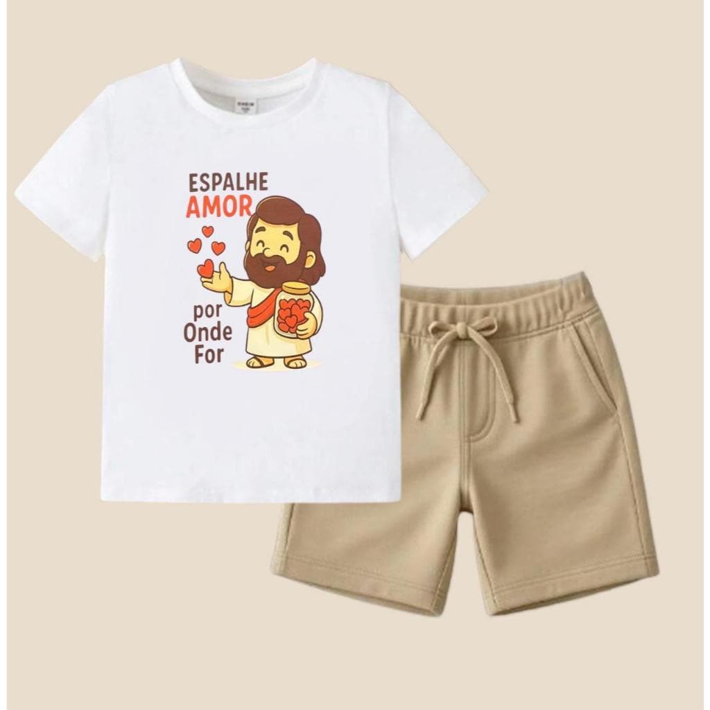 Conjunto Infantil Masculino Camiseta e short Varias estampas