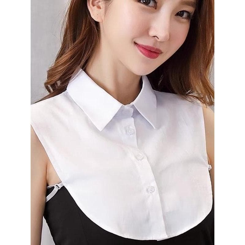 Colar falso feminino All-Match colar falso camisa colar decorativo gola em torno do pescoço gola quadrada colar falso pr