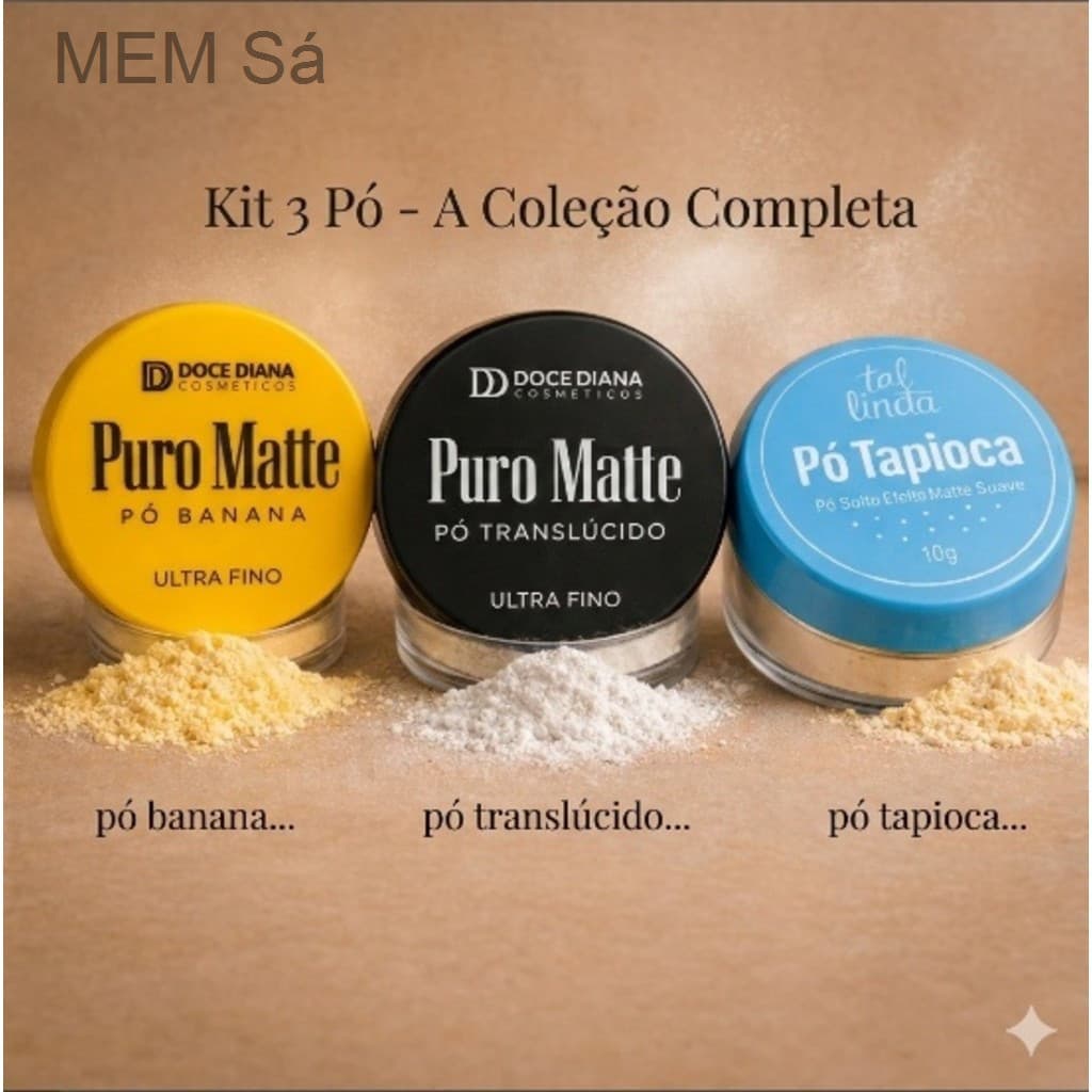Kit 3 Pós Faciais – Banana + Translúcido + Tapioca