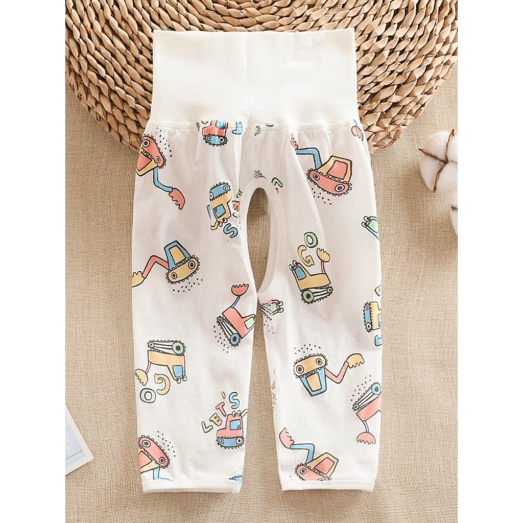 Calças de proteção para barriga de bebê de verão Calças de proteção para barriga em casa Calças de pijama