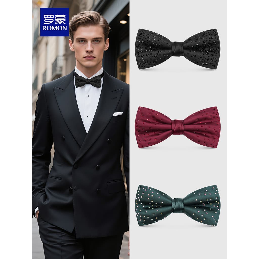 Lomon Gravata borboleta masculina, casamento, padrinhos, noivo, gravata borboleta preta, vestido Formal, anfitrião de ca