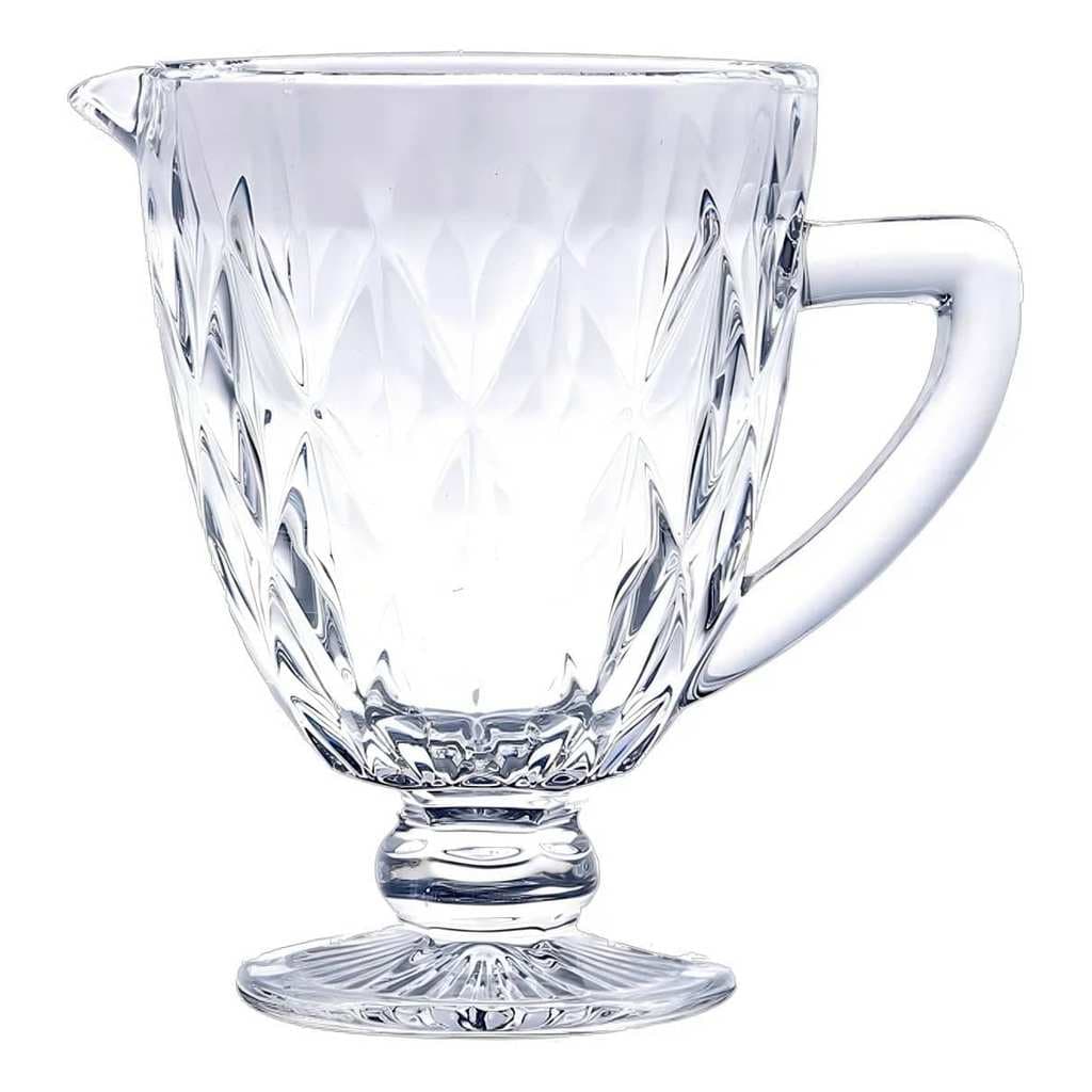 Jarra diamond com pe em vidro transparente 1 L