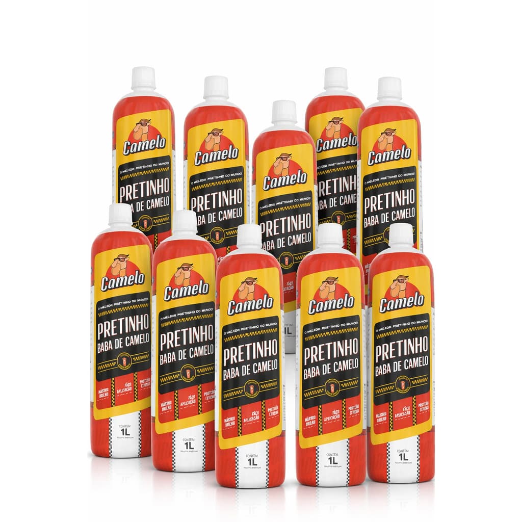 Kit 10 Pretinho de 1L Baba De Camelo Original Atacado