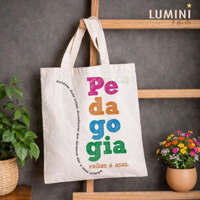 Bolsa ECOBAG sacola PEDAGOGIA Raízes professora Unissex ecobag educação especial educadora recreadora verão