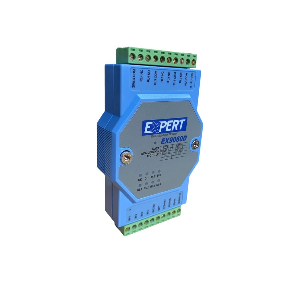 Modulo Automação Industr. Expert Ex9060d 4 Reles Modbus Rtu