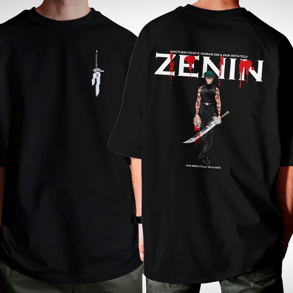 Camiseta  Anime Maki Zenin Unissex 100% Algodão Jujutsu Kaisen Streetwaer Feminino Masculino Estampada Slim Várias Cores