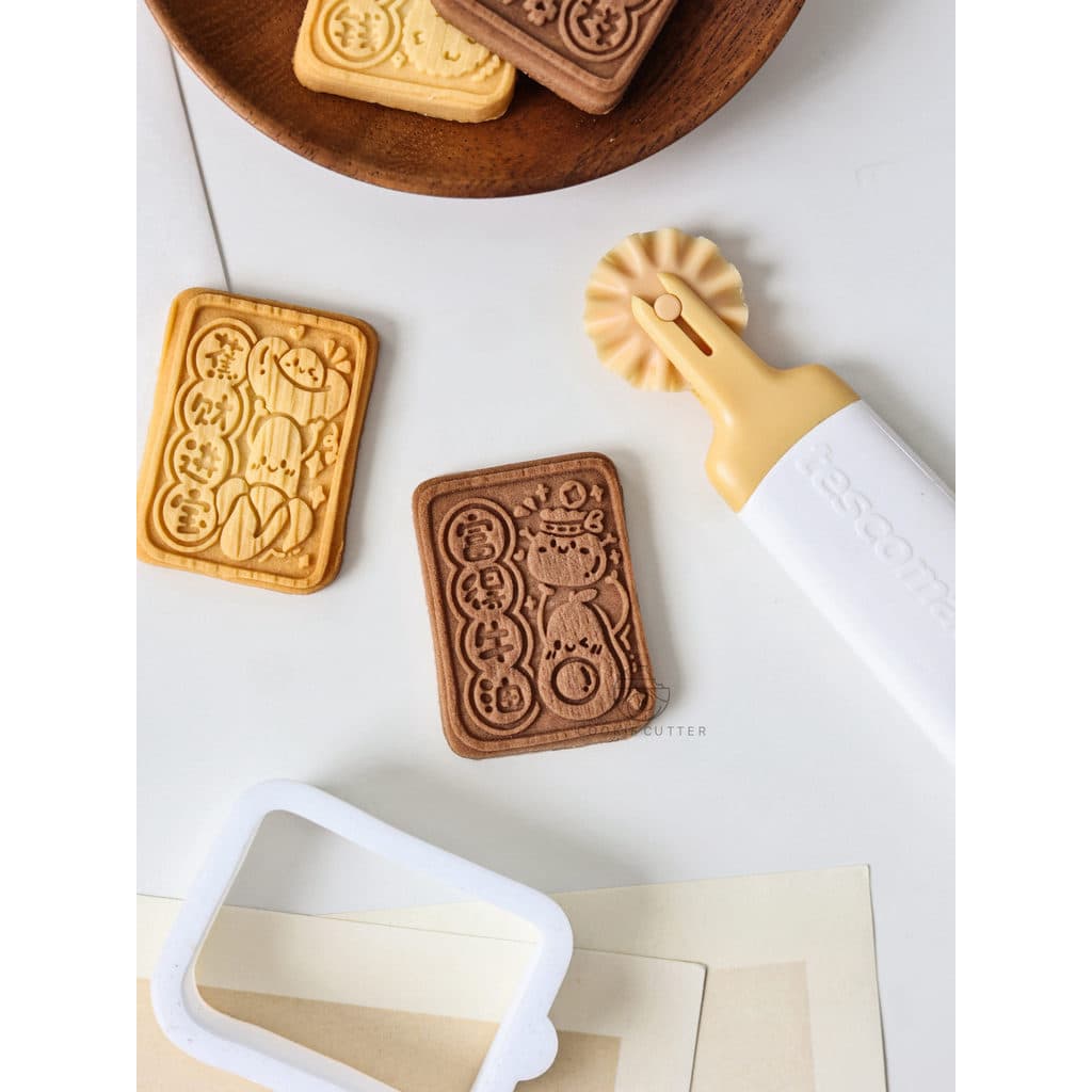 [Rolo Original] Estilo Chinês Festival da Primavera Frutas Bênção Biscoito Rolo Ano Novo Fondant Pão Cozido no Vapor Mol